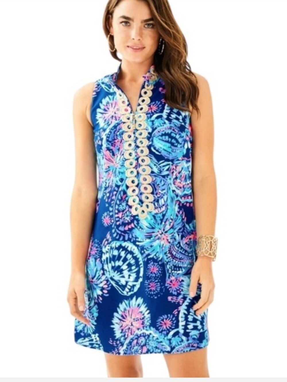 Lilly Pulitzer Sz 16 Jane Shift Dress Indigo Gypsea